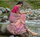 Beau sari rose Shakuntala