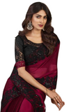 Stylish sari rouge et noir Akira