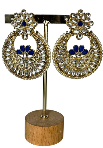 Boucles Indiennes Bleu roi Sahanas - Narkis Fashion