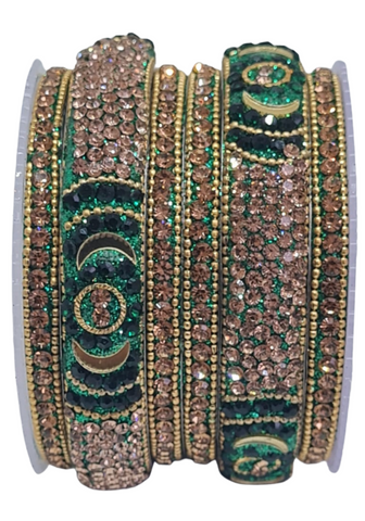 Bracelets mariage vert émeraude Shalini