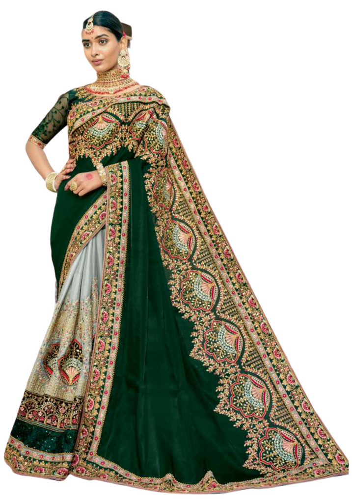 Beautiful Trendy Lemon Yellow Anushka Saree Narkis Fashion