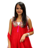 Robe Indienne Fille Rouge Malathi  7 ans - Narkis Fashion