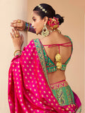Lehenga mariée vert et rose Ranjitha