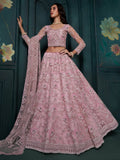 Lehenga nuptial rose mauve Nusrat