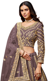 lehenga taupe brodé invité mariage tenue indienne chic