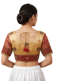 blouse indienne luxe rouge doré