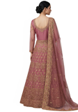 robe indienne rose poudré broderie dorée amisha narkis fashion
