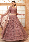 Lehenga nuptial taupe Nirosha