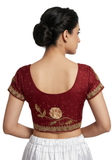blouse indienne rouge mariage dos brodé