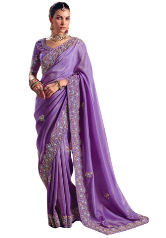 Sari designer Lavande - Suhana - Narkis Fashion