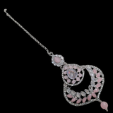 Bijou de front tikka rose argenté Nasiha