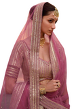 Elégant lehenga mariée rose Priya
