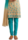 Salwar kameez femme avec châle georgette assorti
