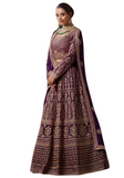 Lehenga mariée violet Mahjabeen