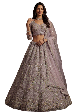 Lehenga Zaya – Mauve Brodé