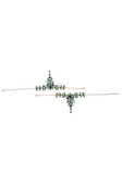 Parure de mariée Zahira – Vert Émeraude & Doré