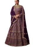 Lehenga mariée violet Mahjabeen