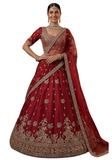 Lehenga mariage rouge bordeaux élégant et raffiné
