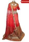 Royal red wedding lehenga Deshna