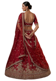 Ensemble mariée bordeaux 4 pièces disponible sur mesure
