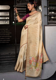 Sneha burgundy Banarasi silk saree