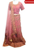 Sumptuous Abhinaya red lehenga