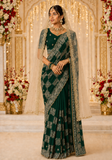 Beautiful trendy yellow orange Leena saree