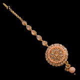 Maang tikka orange saumon polki Veena