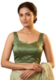 Bustier satin vert Olive - Narkis Fashion