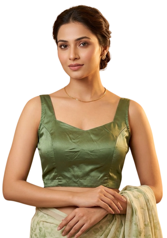 Bustier satin vert Olive - Narkis Fashion