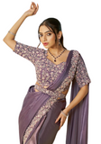 Sari Prêt Mauvika – Mauve Élégance