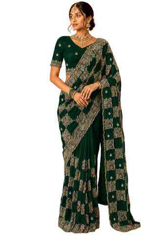 Beautiful trendy yellow orange Leena saree