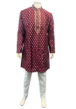Kurta homme Ayaan bordeaux