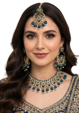 Parure Nahina bleu marine