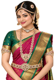 Parure mariée indienne complète Hemamaline avec sari traditionnel