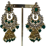 Archana Black Tikka and Earrings