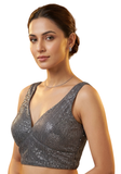 Bustier sequins gris Anthracite - Narkis Fashion