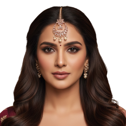 Bijou de front tikka rose doré Sonam