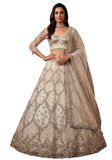 Lehenga Zaya – Ivoire Beige Brodé