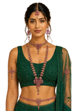 Sridevi Wedding Set - Green and Golden White - 8 pieces