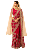 Beautiful trendy yellow orange Leena saree