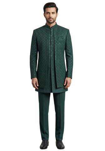 Sherwani Aviraj Vert Émeraude