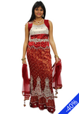 Lehenga rouge Mashayira - Taille 38 - Narkis Fashion