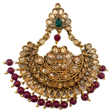Golden Red Wedding Head Jewel