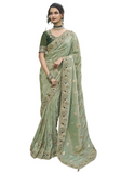 Sublime sari vert Nagma