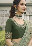 Sublime sari vert Nagma