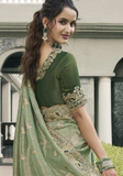 Sublime sari vert Nagma