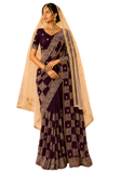 Beautiful trendy yellow orange Leena saree
