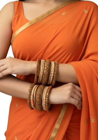 Bracelets Heera – Corail Néon - Lot pour 2 mains 