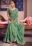 Sari Indien Chic Vert Menthe - Samaira - Narkis Fashion